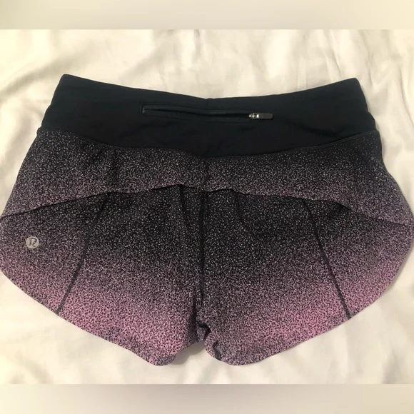Lululemon Athletica Gradient Black and Pink Athletic Shorts - Picture 3 of 3